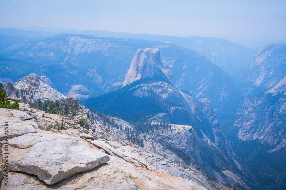 hiking to clouds rest in yosemite, california, usa