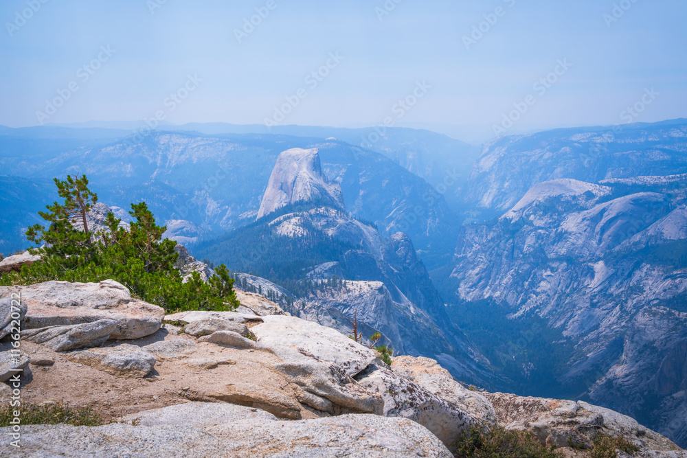 hiking to clouds rest in yosemite, california, usa