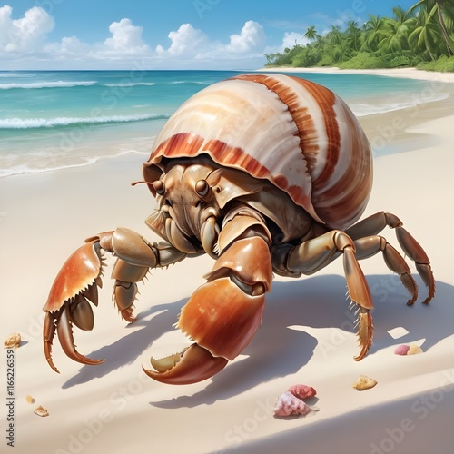 hermit crab on the beach