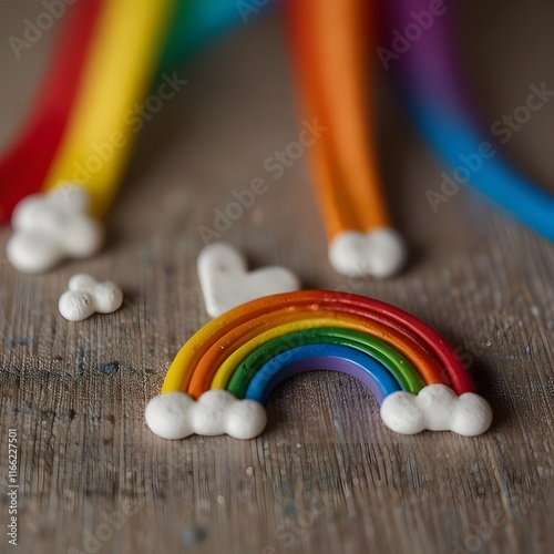 rainbow colored paper