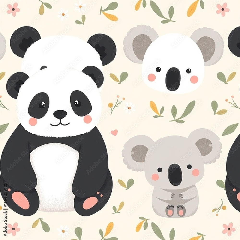 Obraz premium panda with a heart