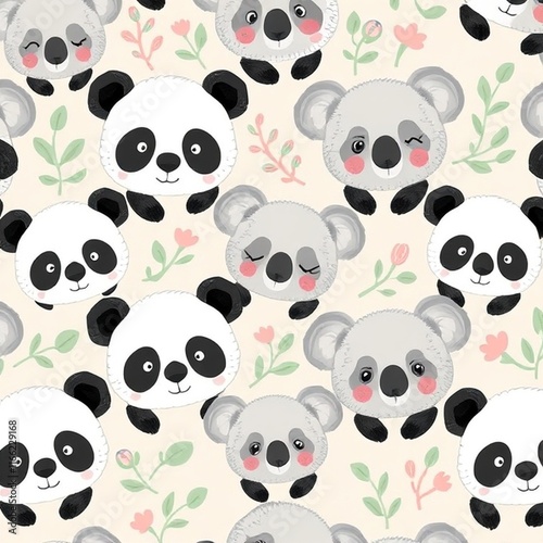 seamless pattern with panda
