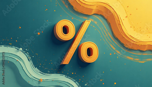 Abstract Percentage Symbol Design