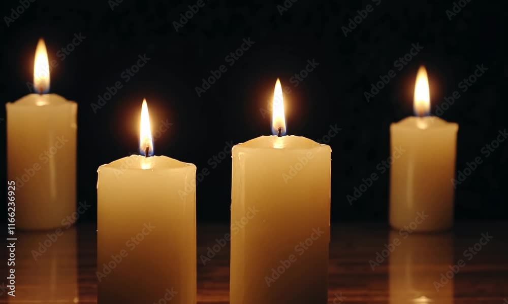 Illuminating Serenity: Four Candles in the Dark Illuminating Serenity: Four Candles in the Dark