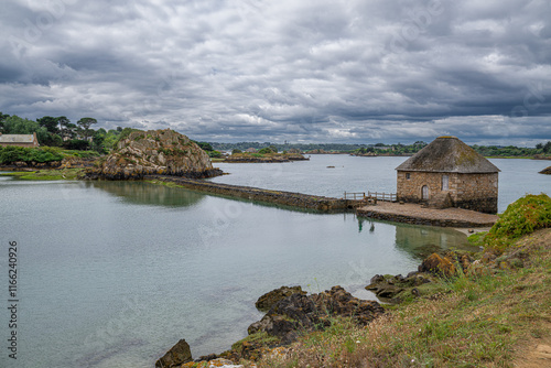 Birlot Tidal Mill, Bréhat Island, Brittany, France photo