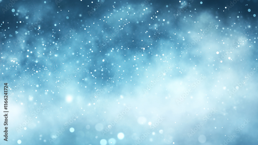 Blue sky with snowflakes falling from it Blue sky with snowflakes falling from it