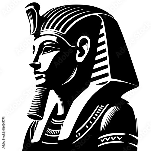 Ancient Egyptian statue silhouette