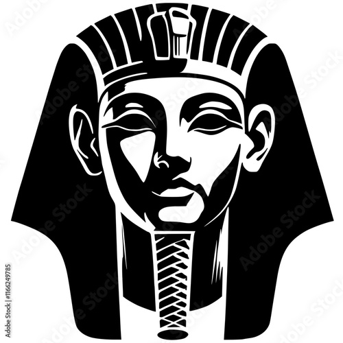 Ancient Egyptian statue silhouette