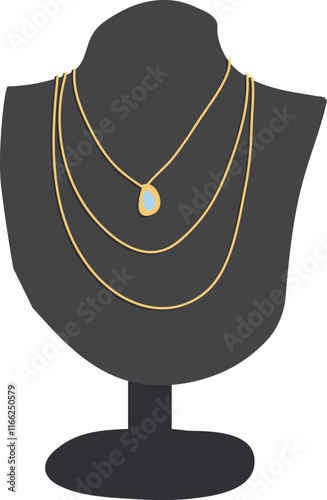 Jewelry Necklaces Display Mannequin