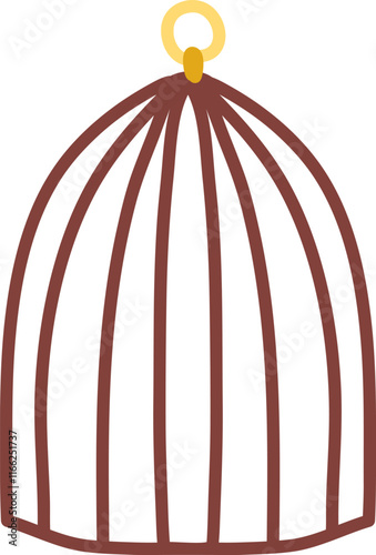 Handdrawn Bird Cage