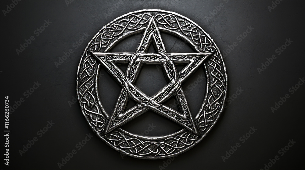 Obraz premium embossed pentagram