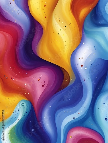 Obraz na płótnie Abstract Colorful Swirling Paint Design w salonie