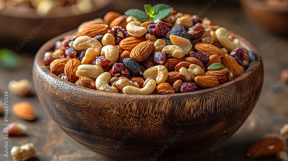 Healthy Snack Mix: Almonds, Cashews, Walnuts, Cranberries Healthy Snack Mix: Almonds, Cashews, Walnuts, Cranberries