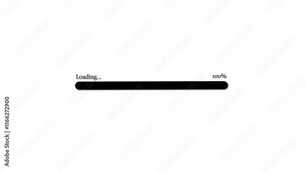 black loading bar and Progress bar on white background, 100% completed sign, loading.. sign, Loading... 100% Completed black loading bar and Progress bar on white background, 100% completed sign, loading.. sign, Loading... 100% Completed