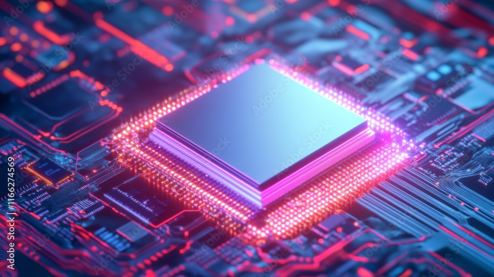 Dynamic Microchip in High Contrast Lighting Dynamic Microchip in High Contrast Lighting
