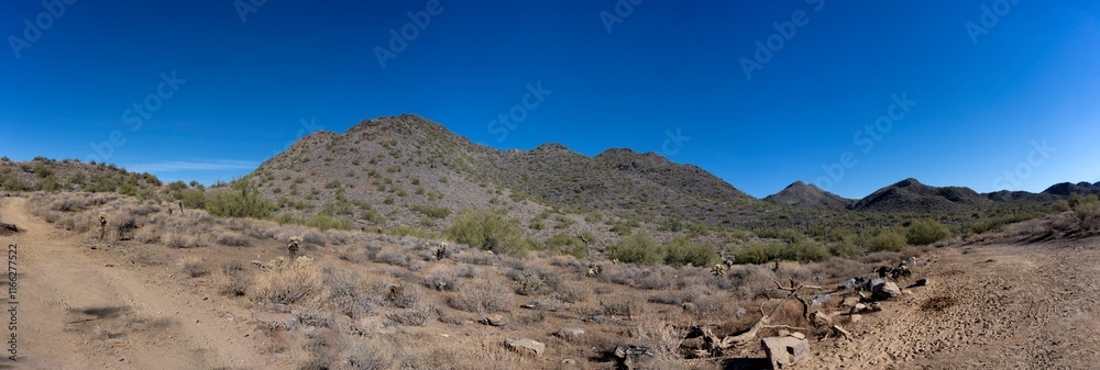 A panoramic image of Arizona mountains A panoramic image of Arizona mountains