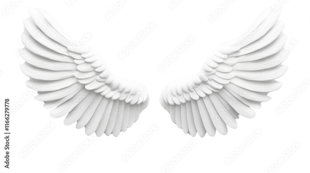 Obraz premium Angel wings transparent background