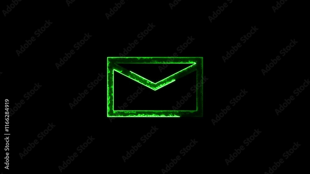 sms line vector icon. mail close icon. Orange neon style on black background. Light icon. Inviting postcard, envelope with letter. sms line vector icon. mail close icon. Orange neon style on black background. Light icon. Inviting postcard, envelope with letter.