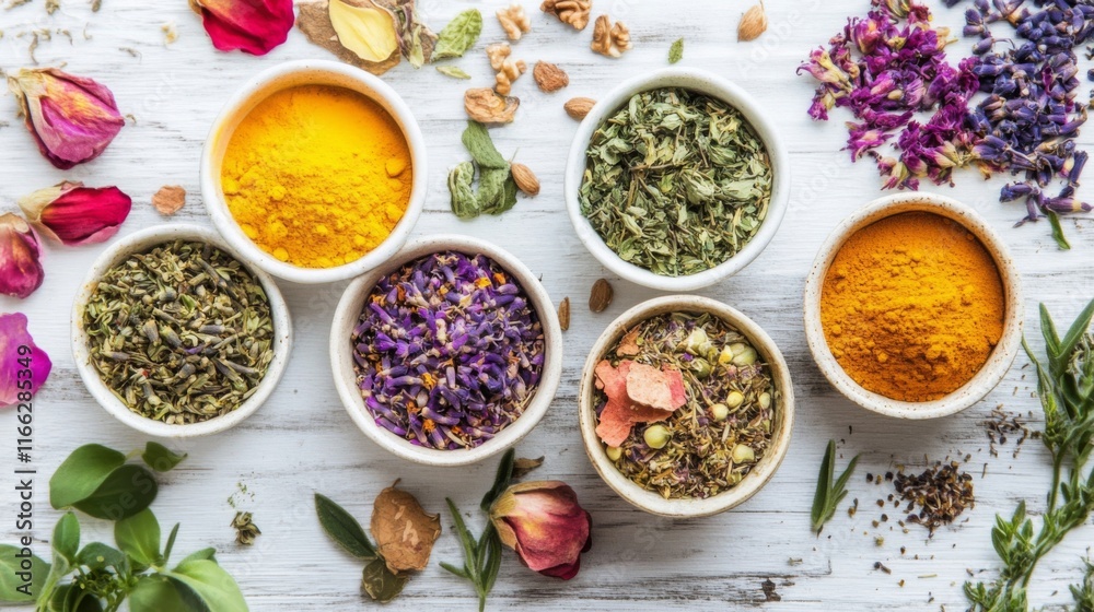 Vibrant Health Practices with Colorful Spices Vibrant Health Practices with Colorful Spices