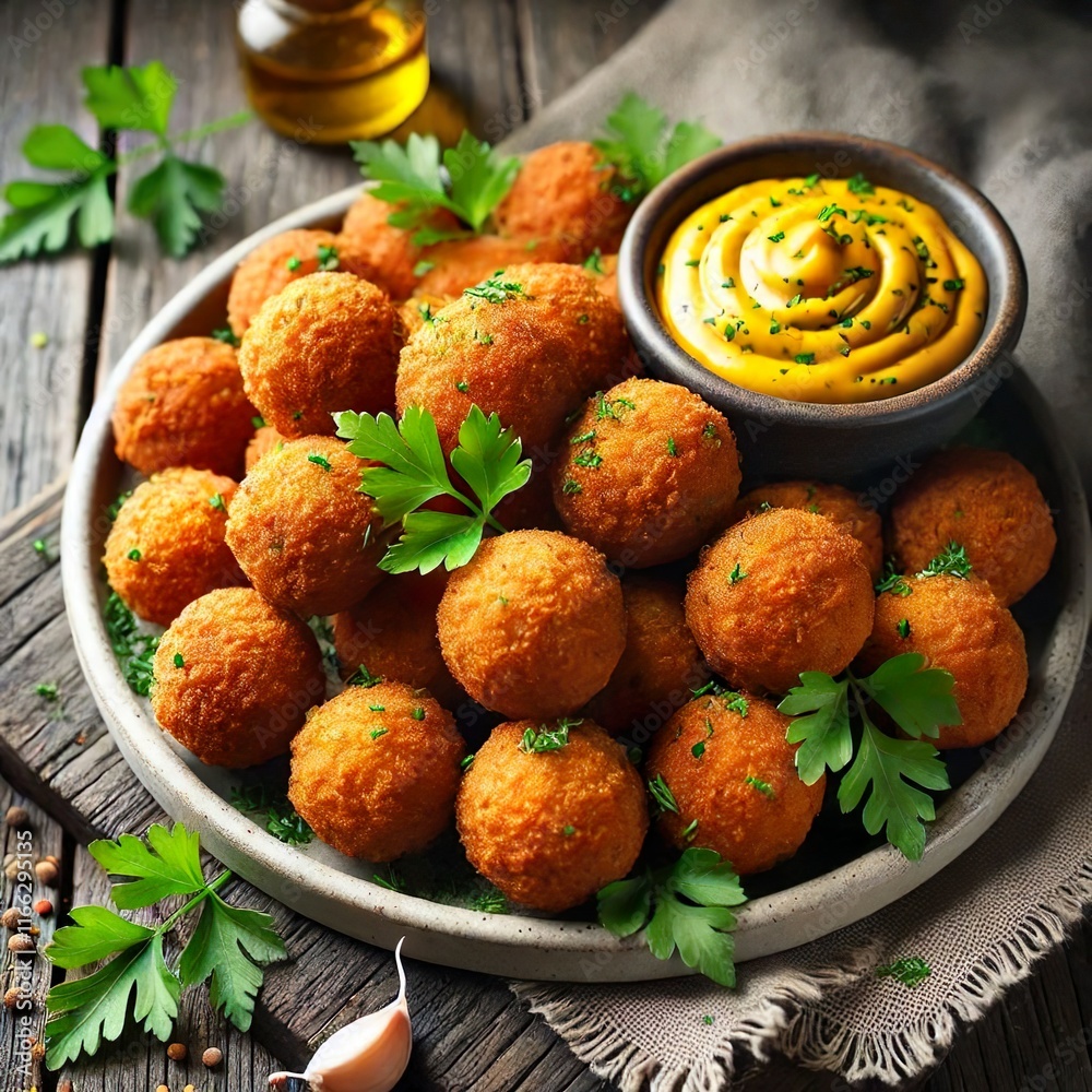 Bitterballen originate from the Netherlands: Deep-fried meatballs, usually served with mustard.