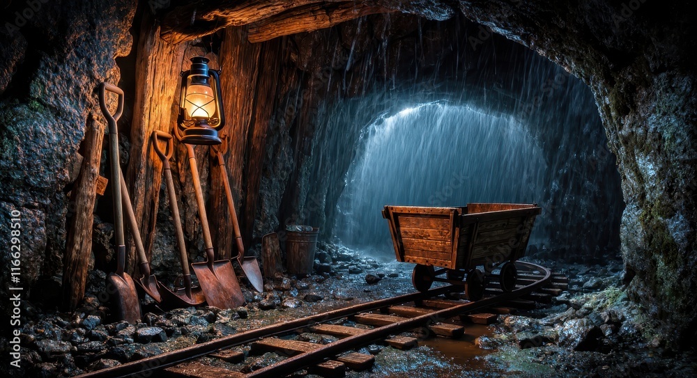 Obraz premium Abandoned Ancient Mine.