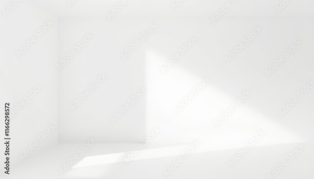 there is a white room with a window and a white wall there is a white room with a window and a white wall