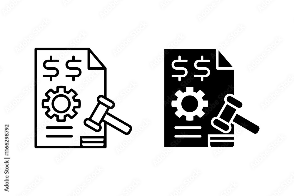 legal document icon. Line and glyp style icon. Editable vector illustration. legal document icon. Line and glyp style icon. Editable vector illustration.
