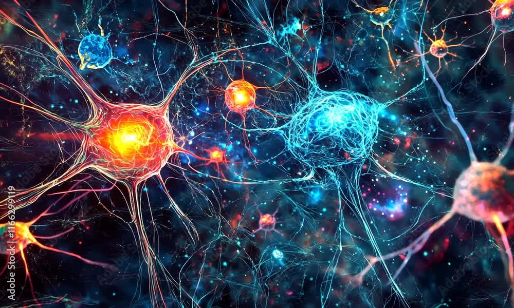 Vibrant Neural Network: Interconnected Neurons in a Cosmic-like Setting Vibrant Neural Network: Interconnected Neurons in a Cosmic-like Setting