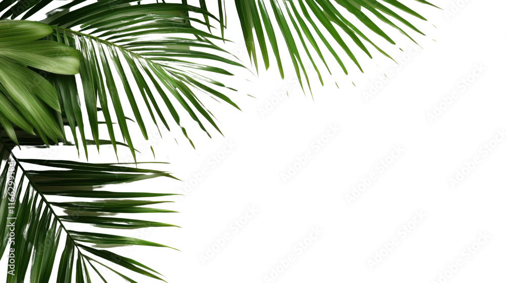 Fototapeta premium Green leaves transparent background