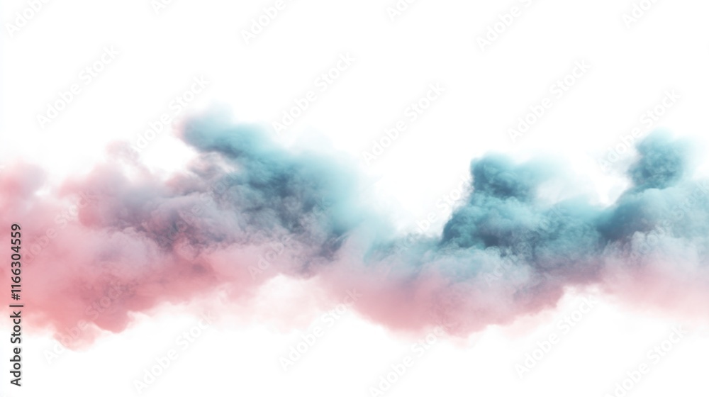 Naklejka premium Plane Flying Through Cloud of Smoke