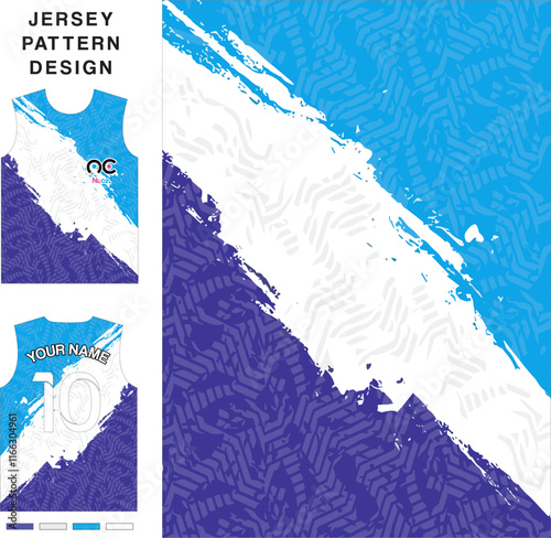 Abstract concept vector jersey pattern template for printing or sublimation sports uniforms football, volleyball, basketball, e-sports, cycling and fishing. Pattern jersey printing.