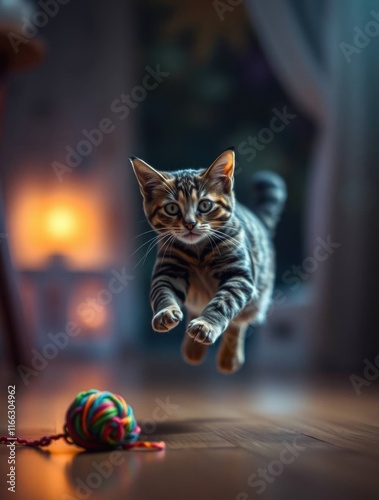 Brown cat with fluffy fur and beautiful eyes