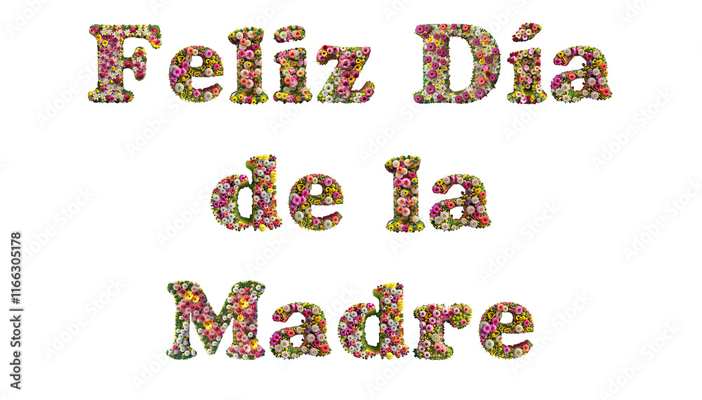 Naklejka premium Happy Mother’s Day on transparent background