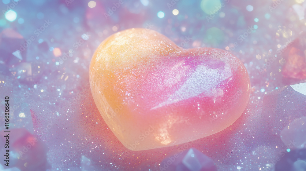 Fototapeta premium Cute Heart Background Wallpaper
