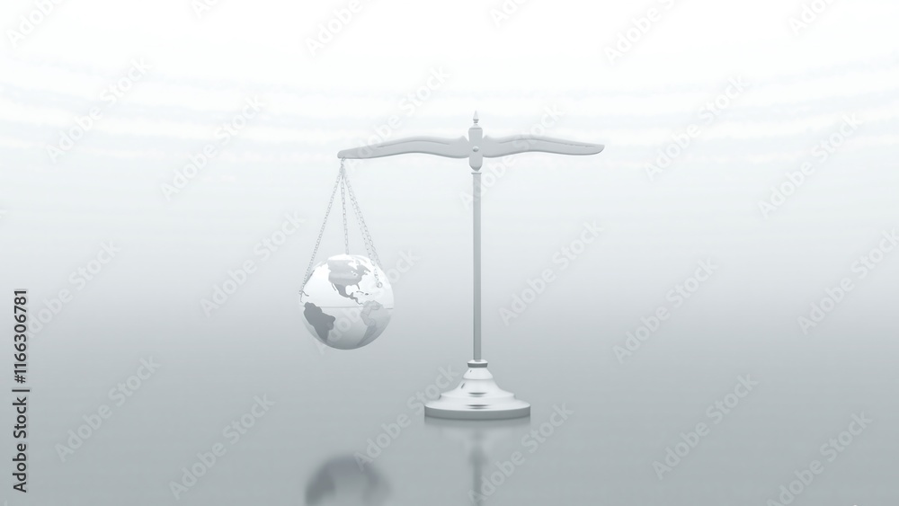 Global balance scales concept Global balance scales concept
