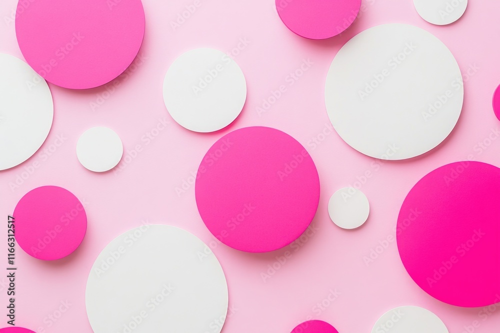 Pink and White Polka Dot Pattern