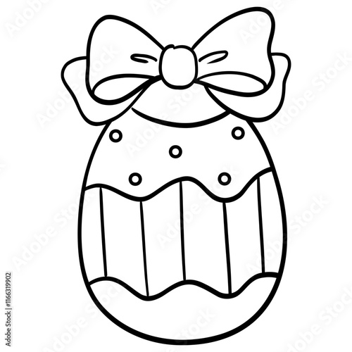 Easter egg cartoon for Easter day kids coloring page