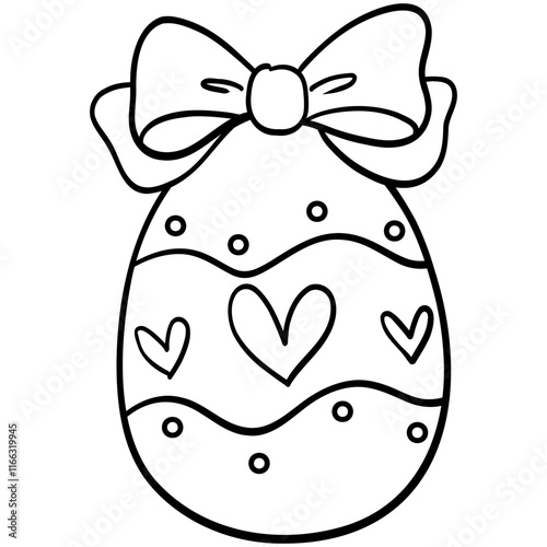 Easter egg cartoon for Easter day kids coloring page