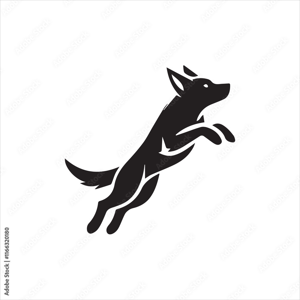 illustration of a silhouette of a dog illustration of a silhouette of a dog