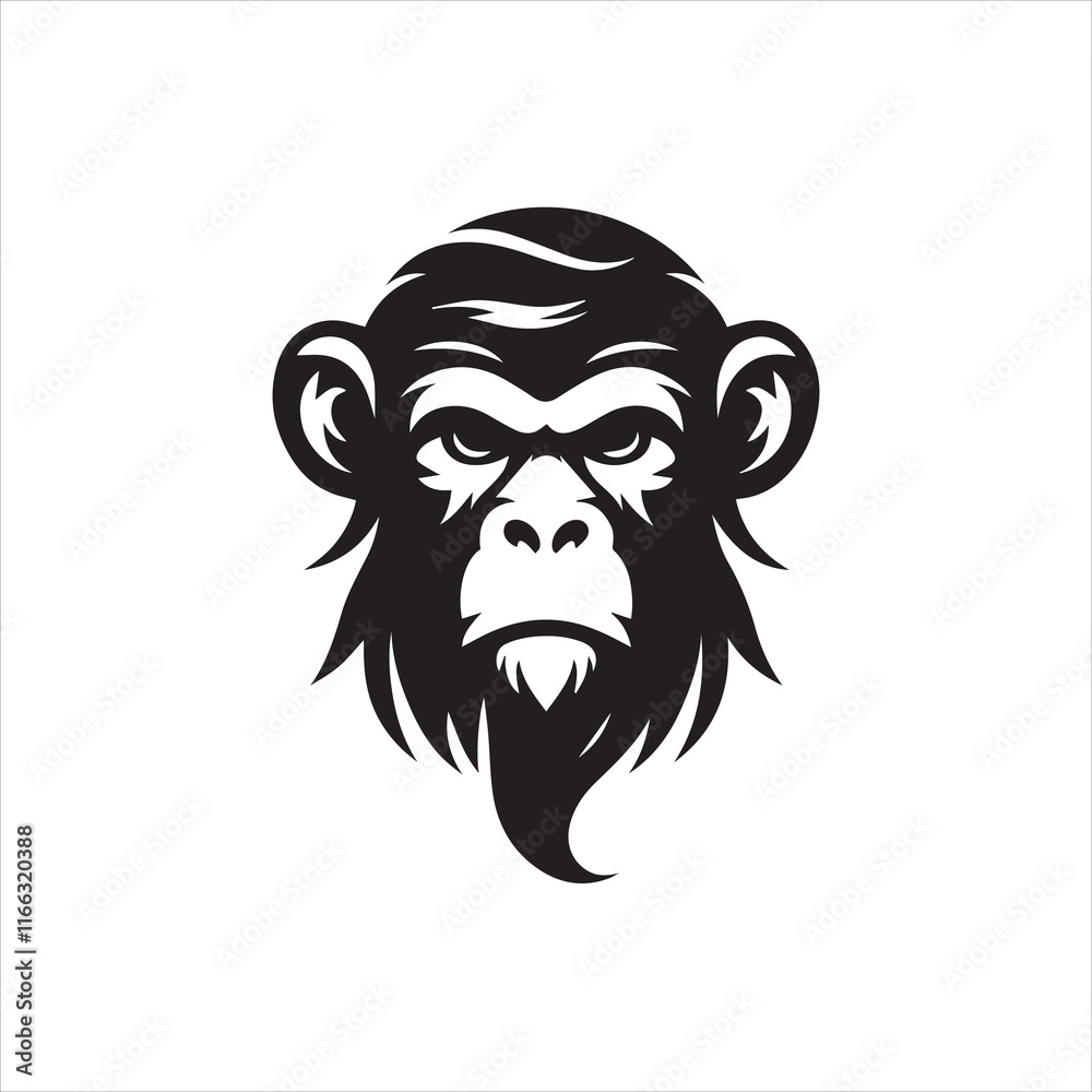 Gorilla head vector Gorilla head vector
