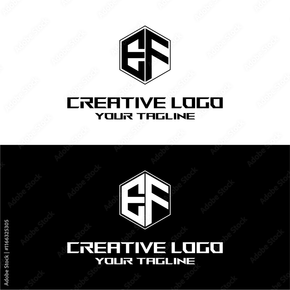Obraz premium creative letter logo ef design vectors
