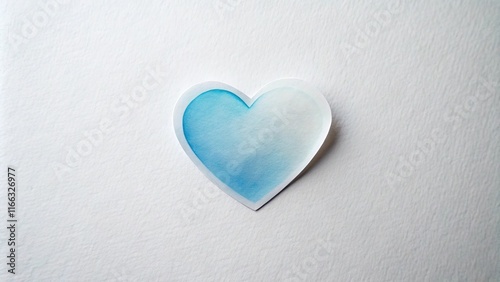 A Delicate Watercolor Heart Shape on a Textured Surface