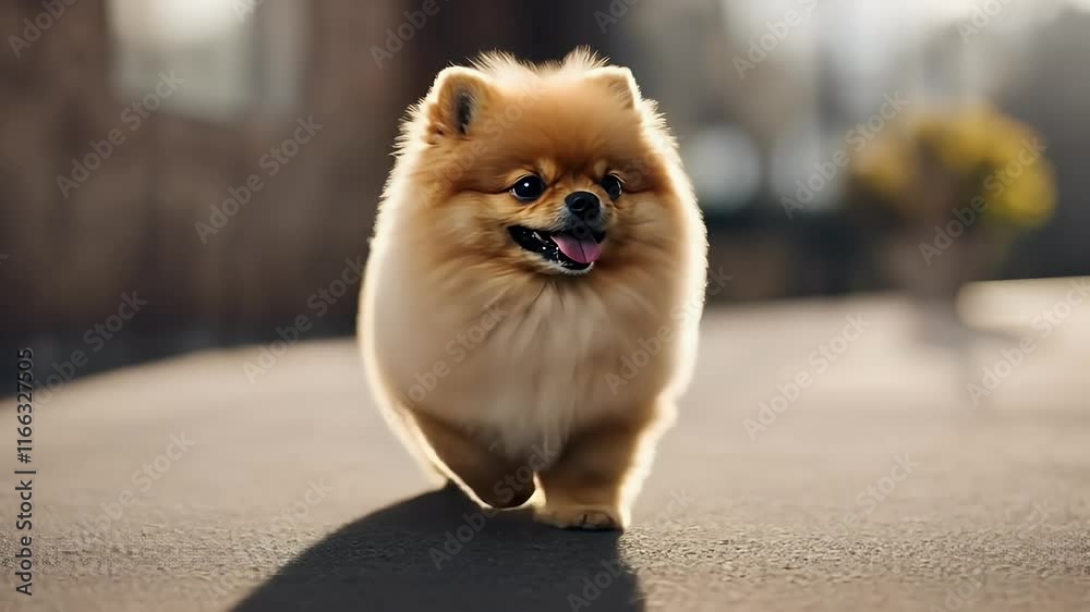 cute Pomeranian puppy video capturing adorable qualities fluffy breed 