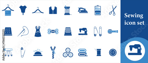 Sewing icon set, needlecraft, background, object, handicraft, isolated, graphic, cartoon, retro, embroidery, hand drawn, art, illustration, dressmaking, mannequin, needlework and more.