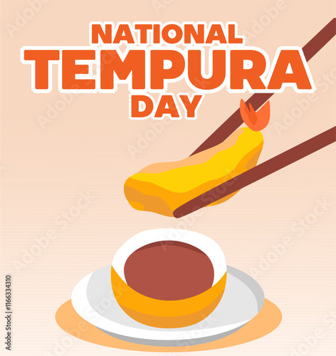 national tempura day with delicious tempura