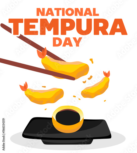 national tempura day with delicious tempura