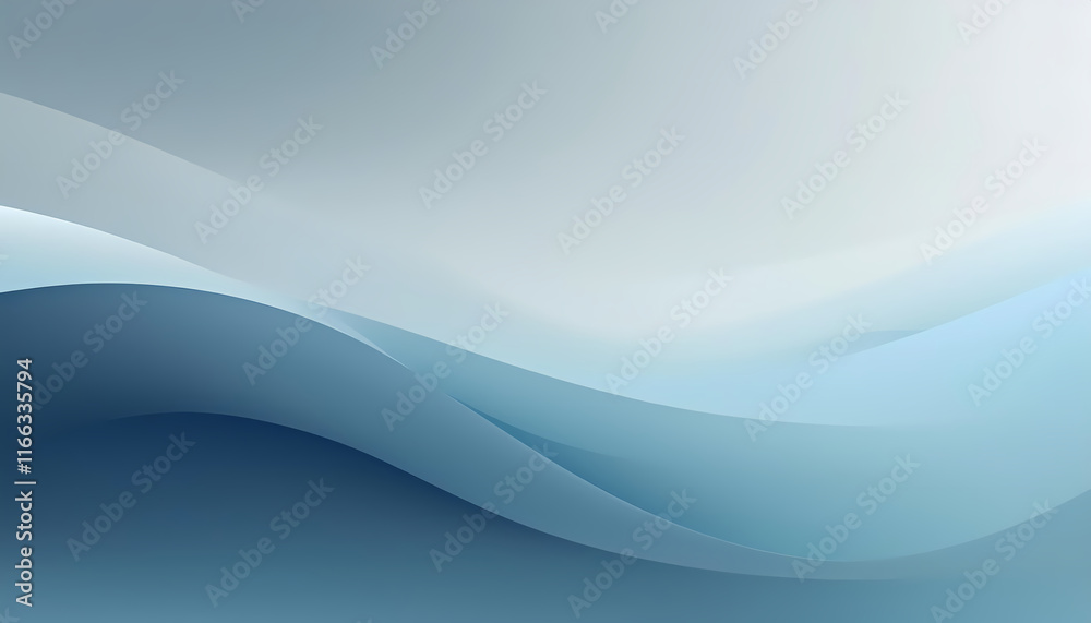 Fototapeta premium Abstract Blue Wave Background Smooth Gradient Curves Modern Design Digital Wallpaper