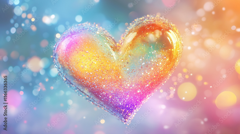 Fototapeta premium Cute Heart Background Wallpaper