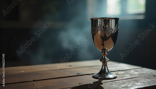  Ornate Chalice in Light Beams photo