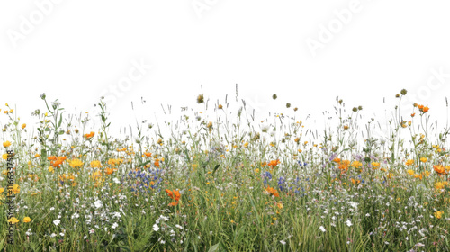 Obraz na płótnie Spring flower meadow transparent background w salonie
